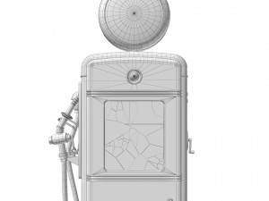 Old gas pump 3D मॉडल
