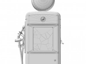 Old gas pump 3D मॉडल