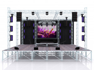 Concert music stage 3D Model