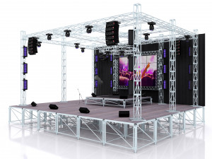 Concert music stage 3D Model