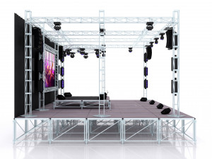 Concert music stage 3D Model