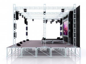 Concert music stage 3D Model