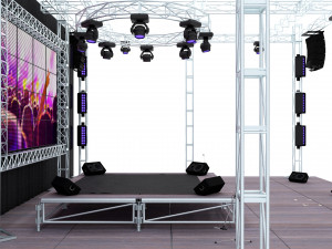 Concert music stage 3D Model