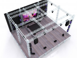 Concert music stage 3D Model