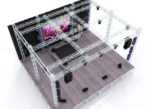 Concert music stage 3D Model