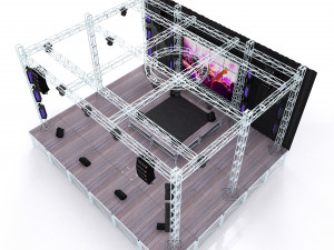 Concert music stage 3D Model