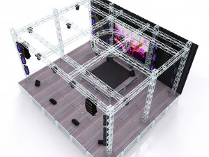 Concert music stage 3D Model