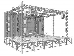 Concert music stage 3D Model