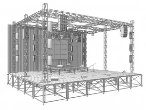 Concert music stage 3D Model