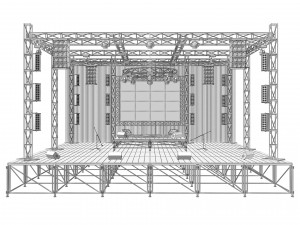 Concert music stage 3D Model