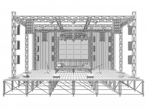 Concert music stage 3D Model