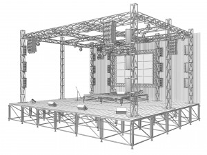 Concert music stage 3D Model