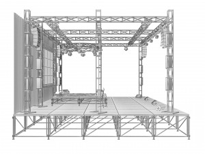 Concert music stage 3D Model