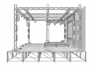 Concert music stage 3D Model