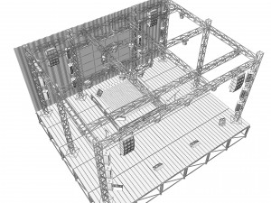 Concert music stage 3D Model
