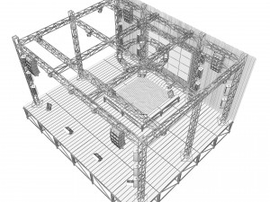 Concert music stage 3D Model