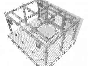 Concert music stage 3D Model