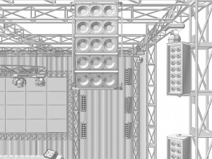 Concert music stage 3D Model