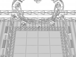 Concert music stage 3D Model