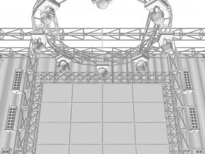 Concert music stage 3D Model