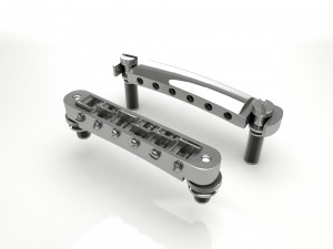 Tune o matic guitar bridge shaller 3D Model