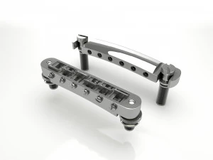 Tune o matic guitar bridge shaller 3D Model