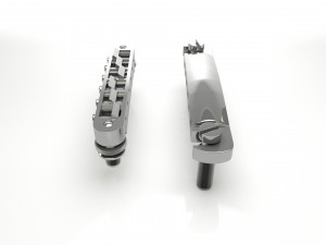 Tune o matic guitar bridge shaller 3D Model