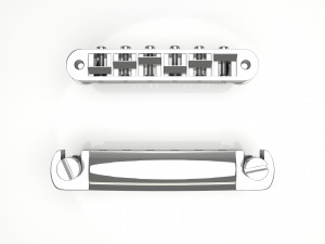 Tune o matic guitar bridge shaller 3D Model