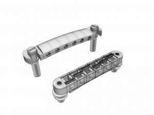 Tune o matic guitar bridge shaller 3D Model