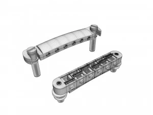 Tune o matic guitar bridge shaller 3D Model