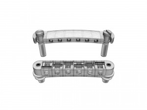 Tune o matic guitar bridge shaller 3D Model