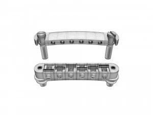 Tune o matic guitar bridge shaller 3D Model