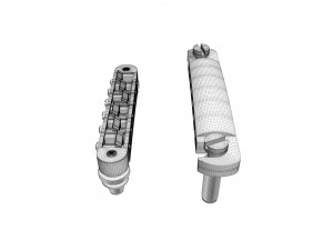 Tune o matic guitar bridge shaller 3D Model