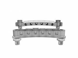 Tune o matic guitar bridge shaller 3D Model