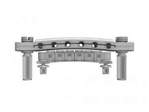 Tune o matic guitar bridge shaller 3D Model