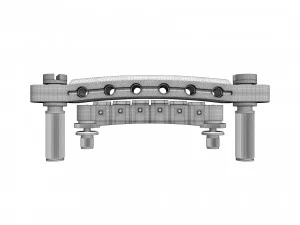 Tune o matic guitar bridge shaller 3D Model