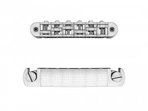 Tune o matic guitar bridge shaller 3D Model