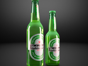 heineken bottle beer Modello 3D