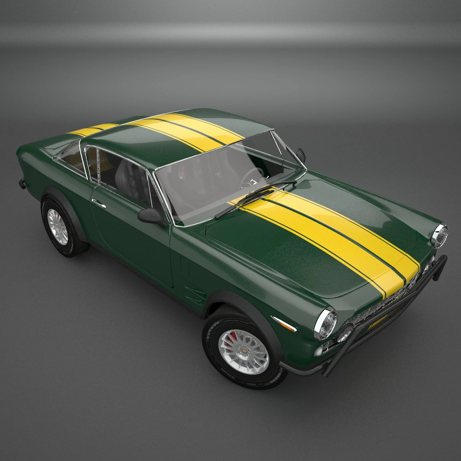 fiat 2300 s coupe 1961 3D Model .c4d .max .obj .3ds .fbx .stl .blend 