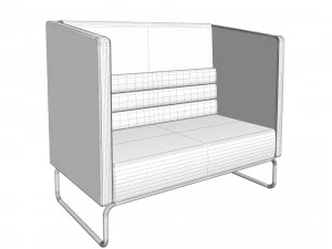 Современный офисный диван 3D Модель