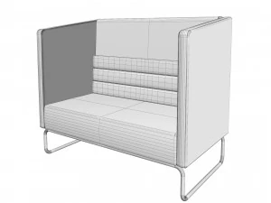 Современный офисный диван 3D Модель