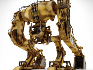 Robot excavator dirty Modelo 3D