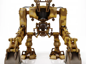 Robot excavator dirty 3D Model