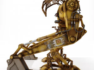Robot excavator dirty 3D Model