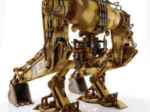 Robot excavator dirty 3D Model