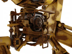 Robot excavator dirty 3D Model