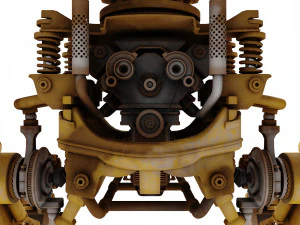 Robot excavator dirty 3D Model