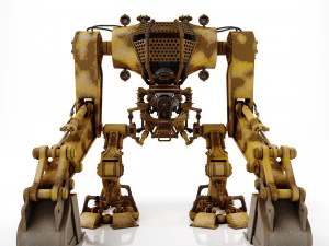 Robot excavator dirty 3D Model
