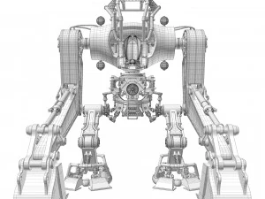 Robot excavator dirty 3D Model
