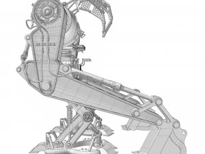 Robot excavator dirty 3D Model